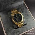 نمای کناری قاب طلایی ساعت کاسیو مدل DO1170 با دکمه های کرنوگراف