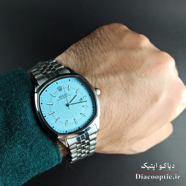 تقویم روزشمار در ساعت مردانه مربعی رولکس Do1247