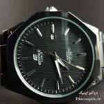 شیشه کریستال ضدخش ساعت مچی مردانه چند ضلعی کاسیو Do1248 از زاویه مورب