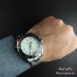 جزئیات بند استیل رنگ ثابت و قفل کلیپسی ساعت مردانه کیمسون