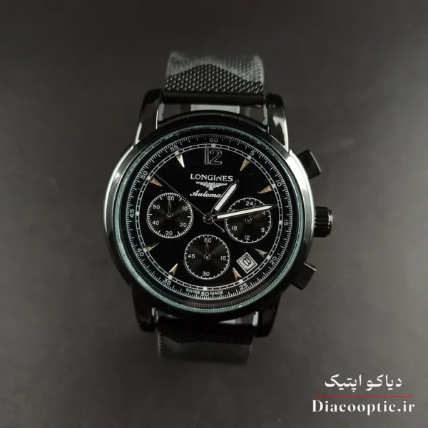 ساعت مچی مردانه برند Longines سه موتور مدل DO1157 حصیری - تصویر 2