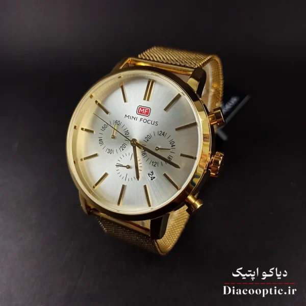 ساعت مچی مردانه اورجینال موتور ژاپن برند مینی فوکوس سه موتور مدل Mf0023G.05 بند حصیری - تصویر 3