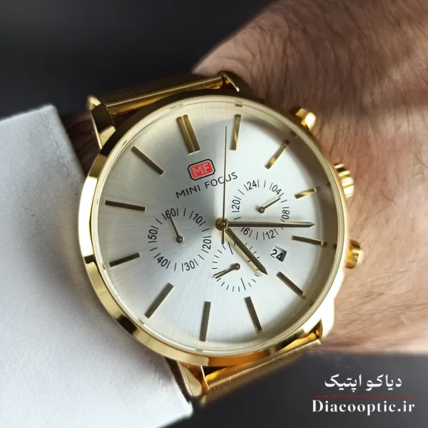 ساعت مچی مردانه اورجینال موتور ژاپن برند مینی فوکوس سه موتور مدل Mf0023G.05 بند حصیری - تصویر 9