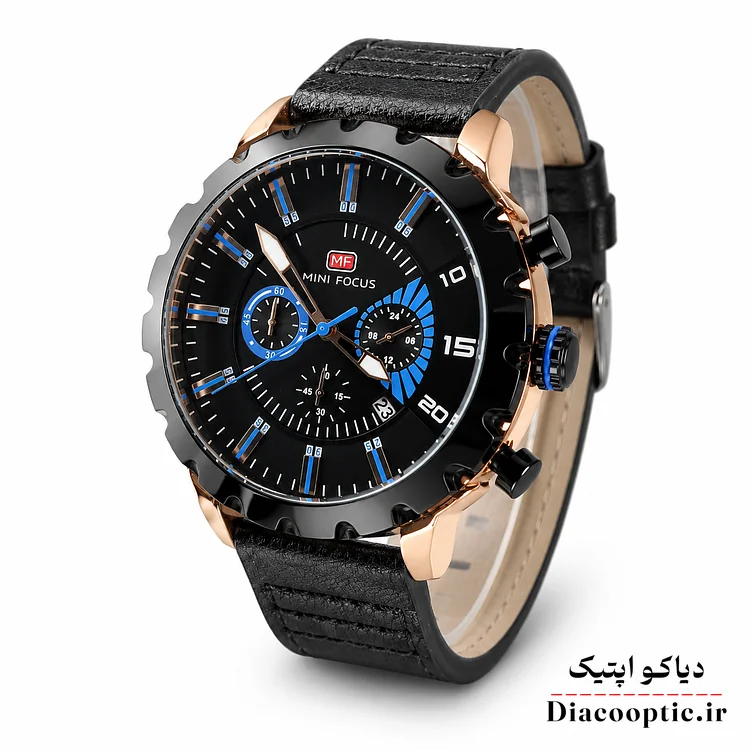خرید ساعت مچی مردانه اورجینال موتور ژاپن برند مینی فوکوس سه موتور مدل Mf0079G.02 بند چرم