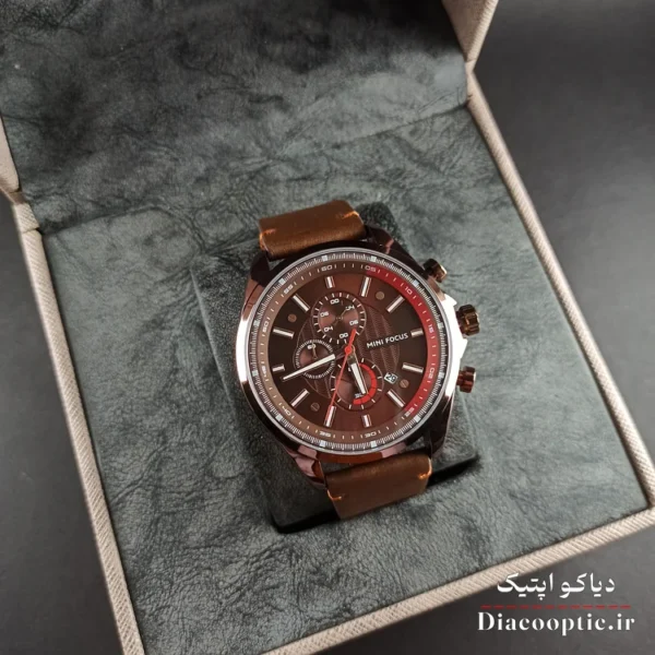 ساعت مچی مردانه اورجینال موتور ژاپن برند مینی فوکوس سه موتور مدل Mf0080G.01 بند چرم - تصویر 10