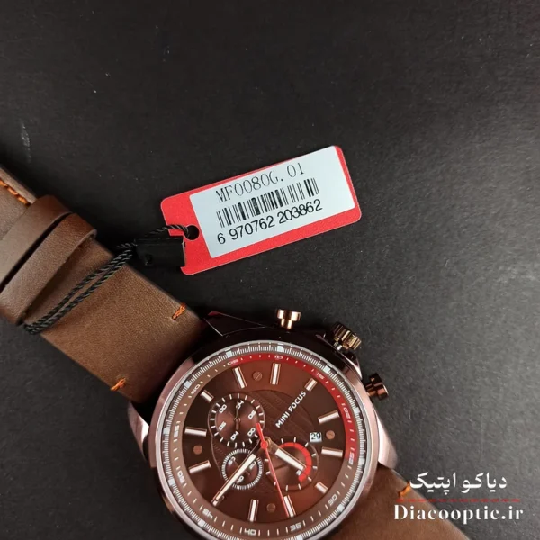ساعت مچی مردانه اورجینال موتور ژاپن برند مینی فوکوس سه موتور مدل Mf0080G.01 بند چرم - تصویر 9
