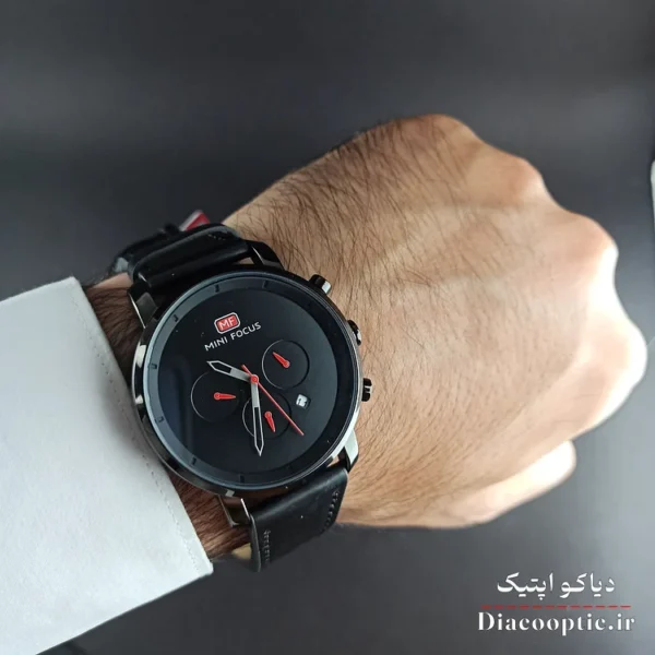 ساعت مچی مردانه اورجینال موتور ژاپن برند مینی فوکوس سه موتور مدل Mf0102G.03 بند چرم - تصویر 8