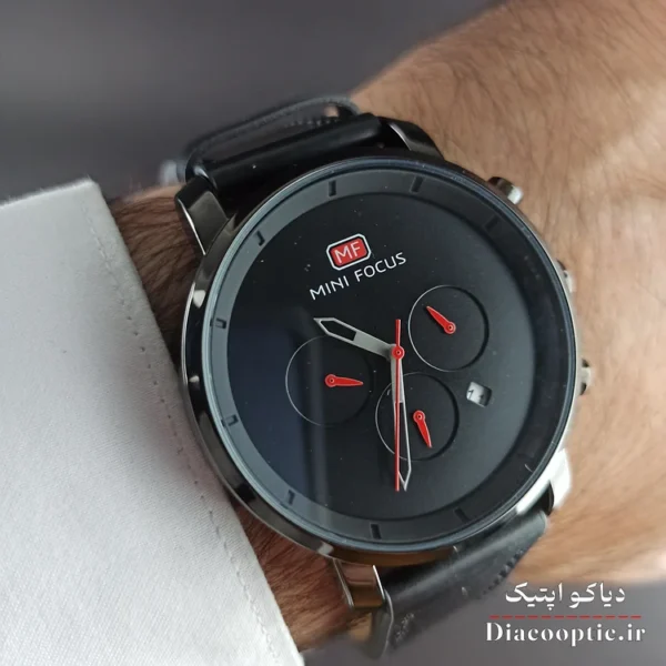 ساعت مچی مردانه اورجینال موتور ژاپن برند مینی فوکوس سه موتور مدل Mf0102G.03 بند چرم - تصویر 9