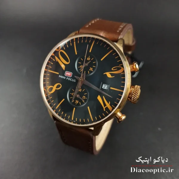 ساعت مچی مردانه اورجینال موتور ژاپن برند مینی فوکوس سه موتور مدل Mf0135G.02 بند چرم - تصویر 3