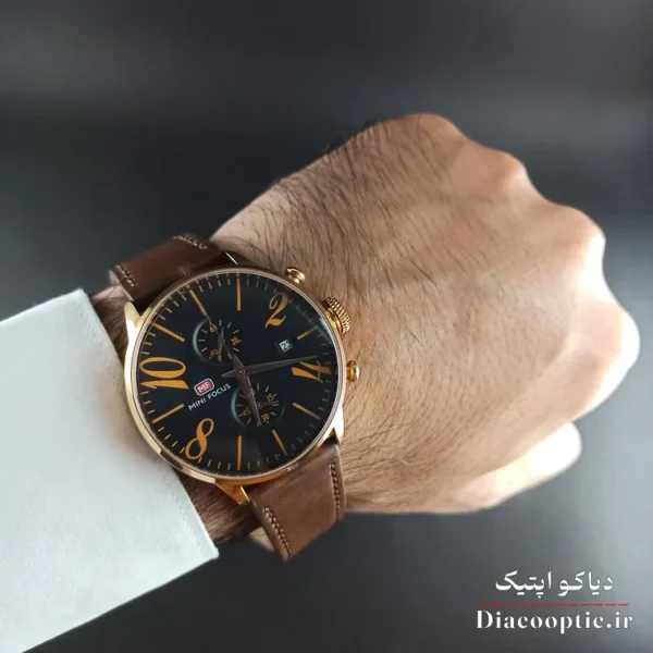ساعت مچی مردانه اورجینال موتور ژاپن برند مینی فوکوس سه موتور مدل Mf0135G.02 بند چرم - تصویر 8
