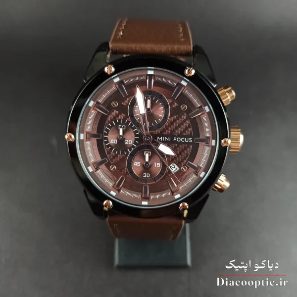 ساعت مچی مردانه اورجینال موتور ژاپن برند مینی فوکوس سه موتور مدل Mf0161G.03 بند چرم - تصویر 2