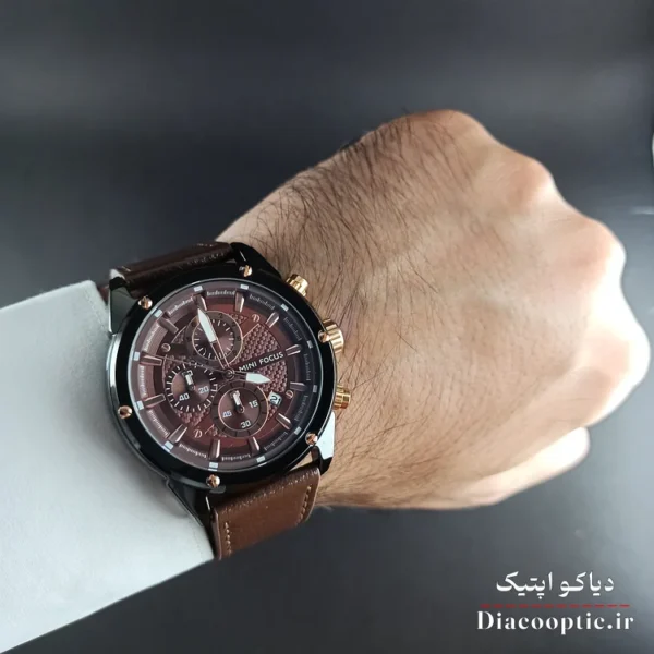 ساعت مچی مردانه اورجینال موتور ژاپن برند مینی فوکوس سه موتور مدل Mf0161G.03 بند چرم - تصویر 8