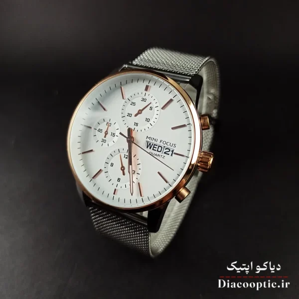 ساعت مچی مردانه اورجینال موتور ژاپن برند مینی فوکوس مدل Mf0180G.04 بند حصیری - تصویر 3