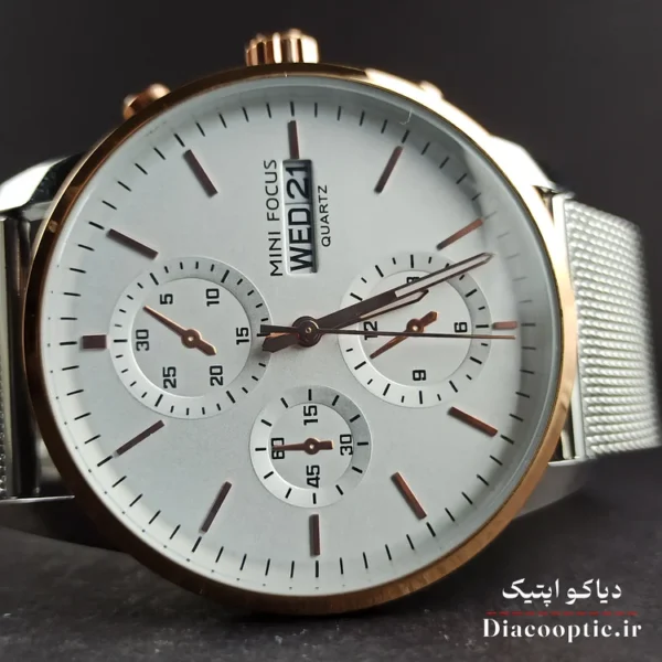 ساعت مچی مردانه اورجینال موتور ژاپن برند مینی فوکوس مدل Mf0180G.04 بند حصیری - تصویر 4
