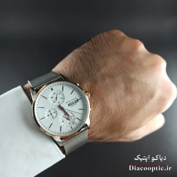 ساعت مچی مردانه اورجینال موتور ژاپن برند مینی فوکوس مدل Mf0180G.04 بند حصیری - تصویر 8
