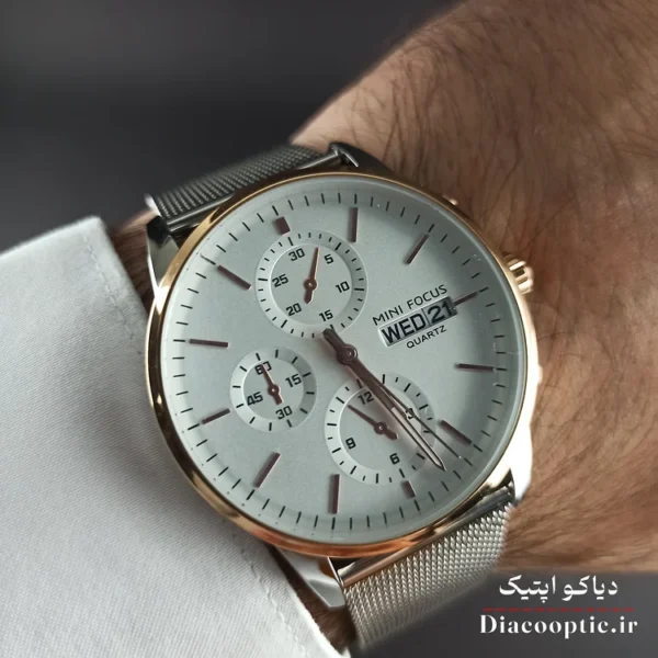ساعت مچی مردانه اورجینال موتور ژاپن برند مینی فوکوس مدل Mf0180G.04 بند حصیری - تصویر 9