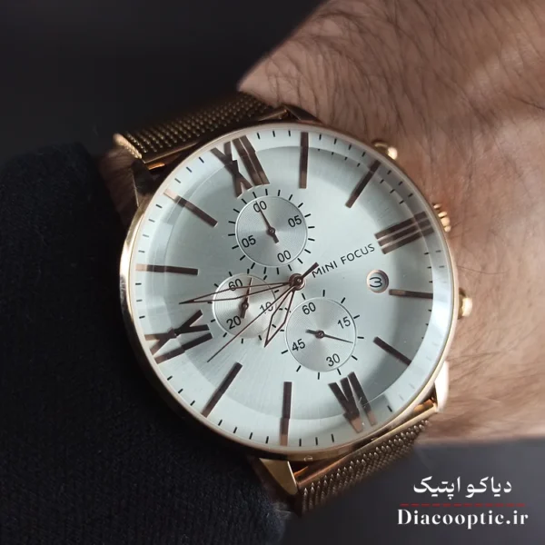 ساعت مچی مردانه موتور ژاپن برنت مینی فوکوس سه موتور مدل Mf0236G.2 بند حصیری - تصویر 9