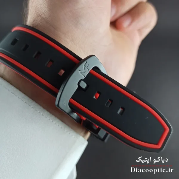 تصویر زاویه باز ساعت مچی مردانه مینی فوکوس Mf0287G.04 با بند رابر