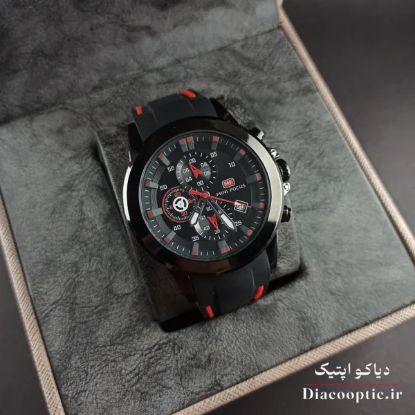 نمای مقیاس ها و اعداد سه بعدی صفحه ساعت مینی فوکوس Mf0287G.04