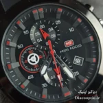 نمای ترکیبی رنگ مشکی و قرمز بند ساعت مینی فوکوس Mf0287G.04