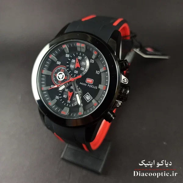 جزئیات کرنوگراف سه موتوره فعال و عقربه های ساعت مینی فوکوس Mf0287G.04