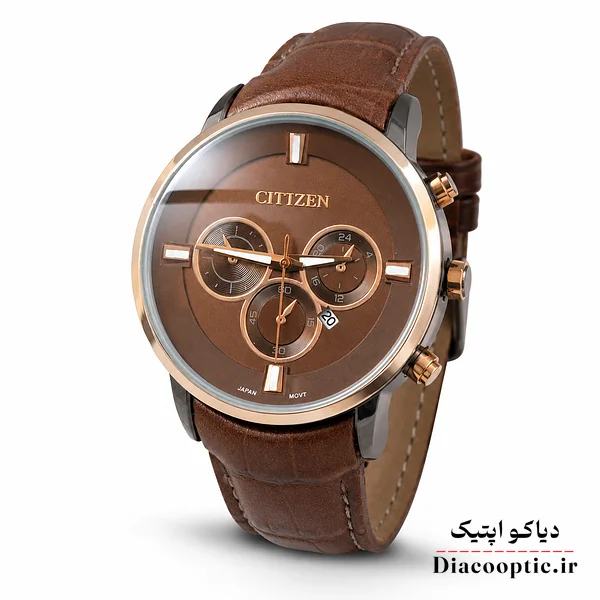 do1320-1 ساعت مچی مردانه موتور ژاپن برند سیتیزن مدل Do1320 بند چرم - تصویر 1