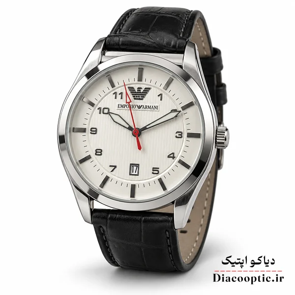 do1335-1 ساعت مچی مردانه موتور ژاپن اصلی برن امپریو آرمانی مدل DO1335 چرمی - تصویر 1