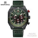 ساعت مچی مردانه سه موتور برند نیوی فورس چرمی مدل NAVIFORCE 8057 بند چرم - تصویر 4