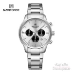 ساعت مچی مردانه سه موتور برند نیوی فورس NAVIFORCE 8076 استیل - تصویر 2